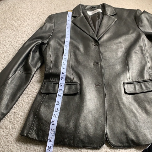 JONES NY leather metallic over black blazer. - Picture 12 of 12